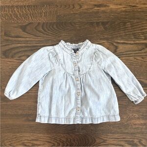 GAP Denim Light Blue Toddler Shirt
